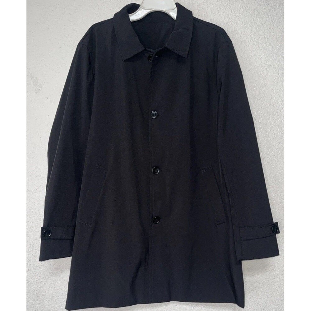 Shein Button Up Coat Men Size Large Black